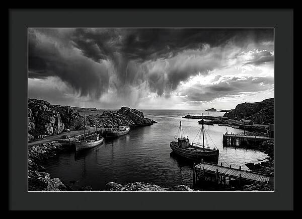 Coastal Vista In Black And White