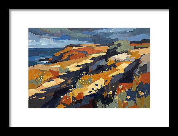 Coastal Wildflowers On Windswept Bluff
