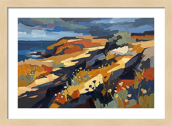 Coastal Wildflowers On Windswept Bluff