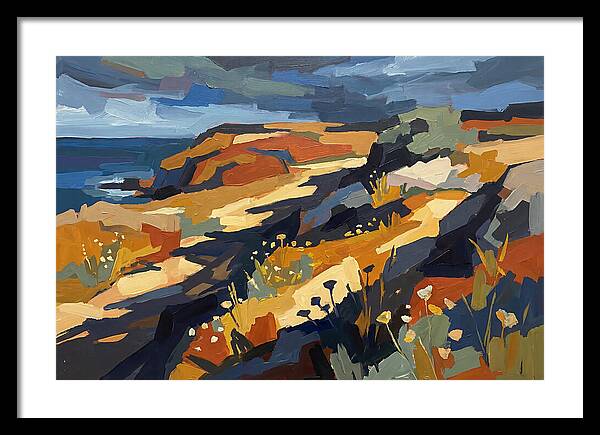 Coastal Wildflowers On Windswept Bluff