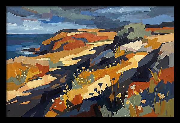 Coastal Wildflowers On Windswept Bluff