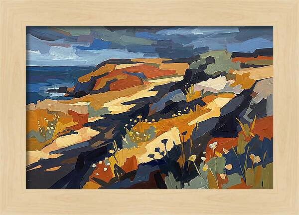 Coastal Wildflowers On Windswept Bluff