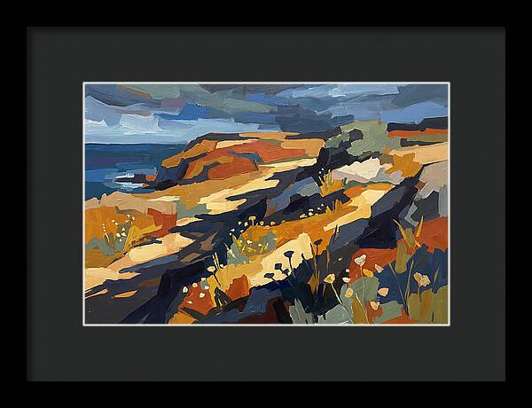 Coastal Wildflowers On Windswept Bluff