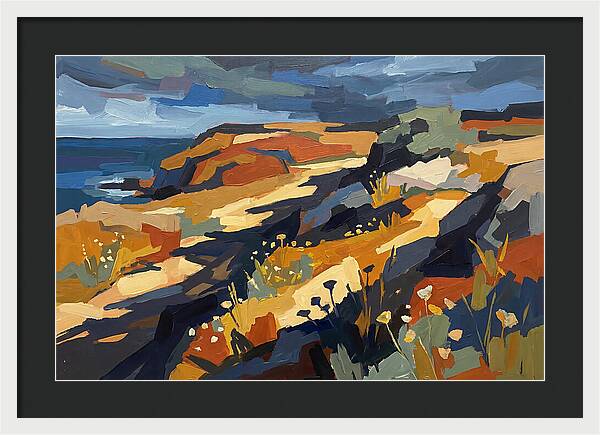 Coastal Wildflowers On Windswept Bluff