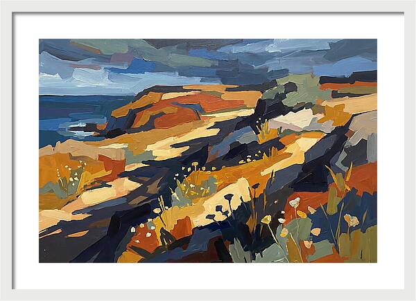 Coastal Wildflowers On Windswept Bluff