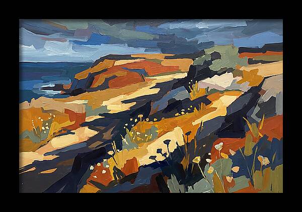 Coastal Wildflowers On Windswept Bluff