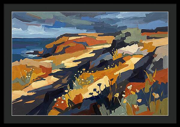 Coastal Wildflowers On Windswept Bluff