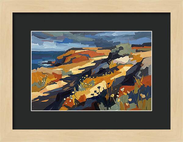 Coastal Wildflowers On Windswept Bluff