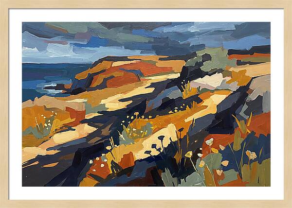 Coastal Wildflowers On Windswept Bluff
