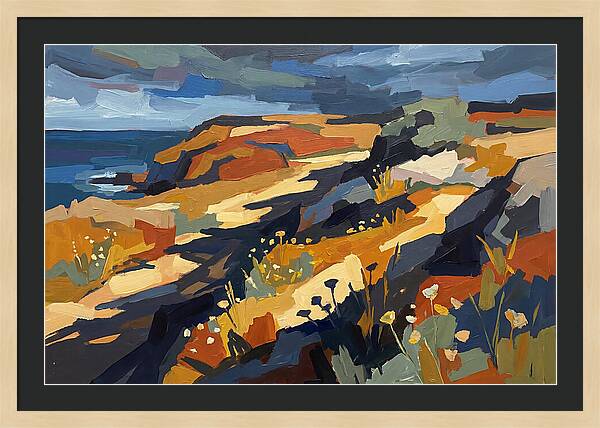 Coastal Wildflowers On Windswept Bluff