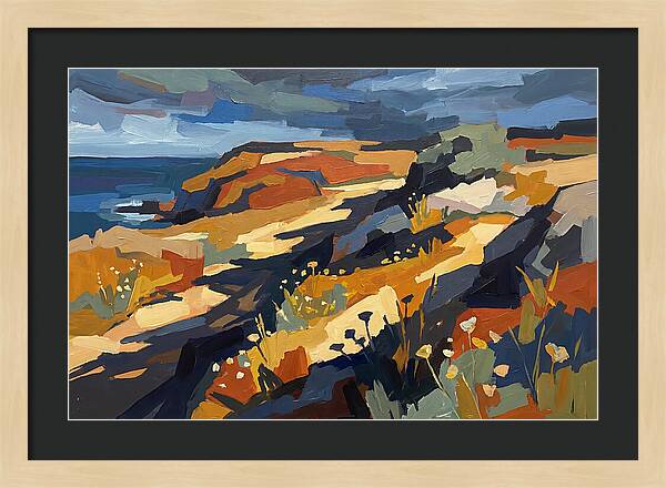 Coastal Wildflowers On Windswept Bluff