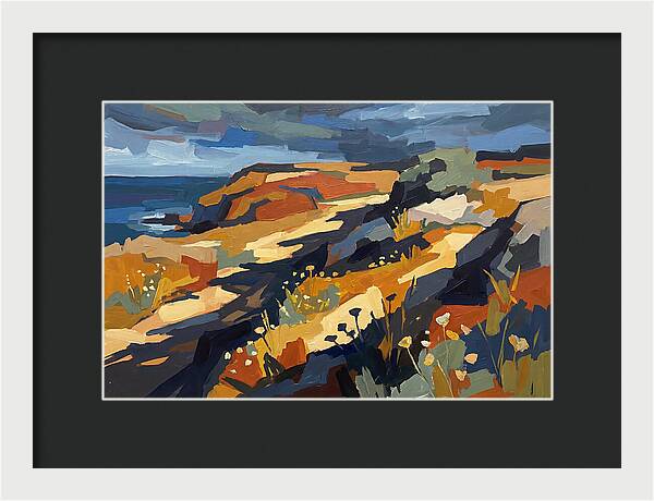 Coastal Wildflowers On Windswept Bluff