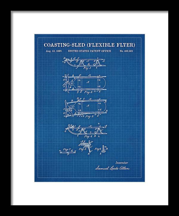 Coasting Sled Flexible Flyer Blueprint Patent Us408681a