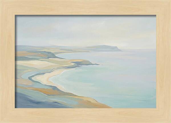 Coastline Curving Toward Distant Headland