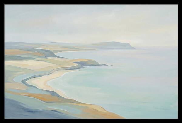 Coastline Curving Toward Distant Headland