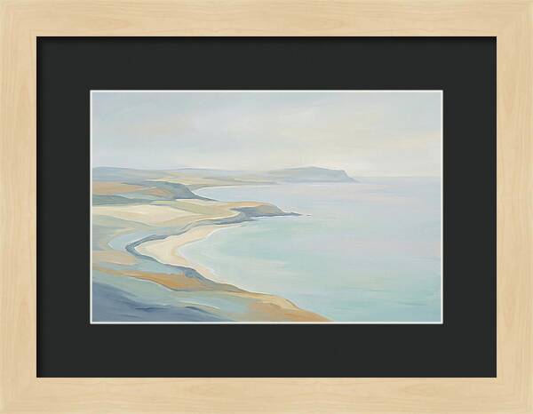 Coastline Curving Toward Distant Headland