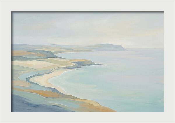 Coastline Curving Toward Distant Headland