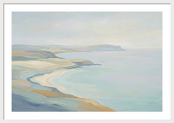 Coastline Curving Toward Distant Headland