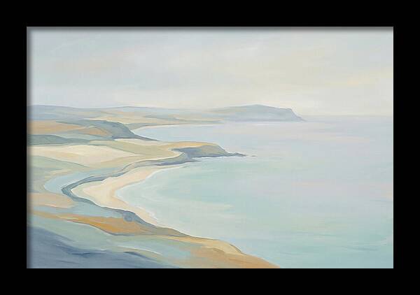 Coastline Curving Toward Distant Headland