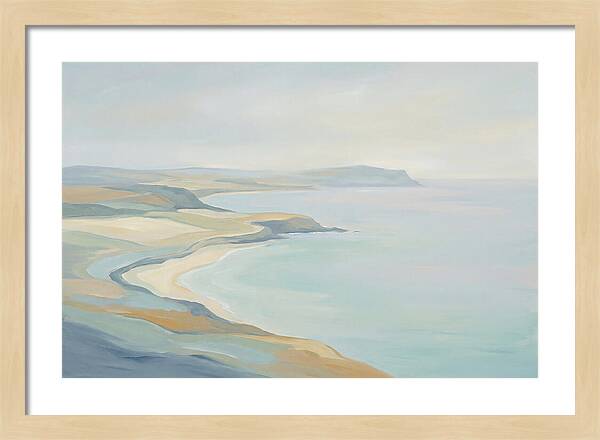 Coastline Curving Toward Distant Headland