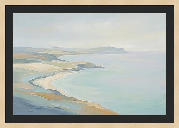 Coastline Curving Toward Distant Headland