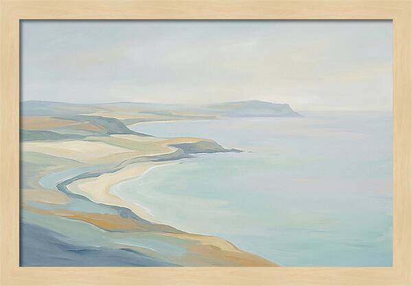 Coastline Curving Toward Distant Headland