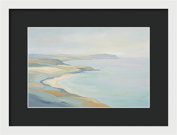 Coastline Curving Toward Distant Headland