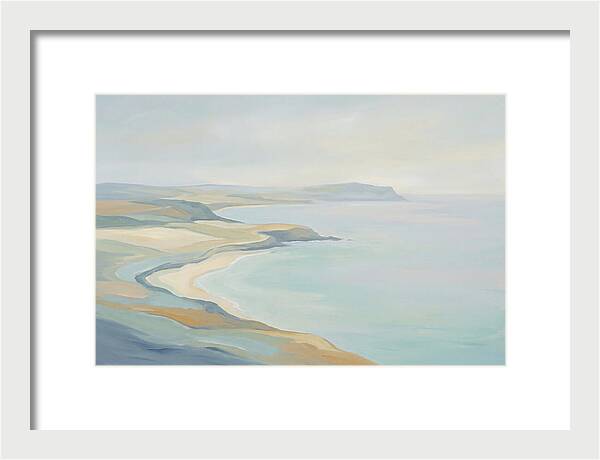 Coastline Curving Toward Distant Headland