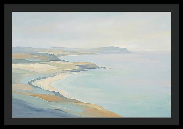 Coastline Curving Toward Distant Headland