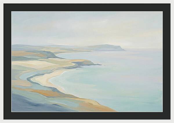 Coastline Curving Toward Distant Headland
