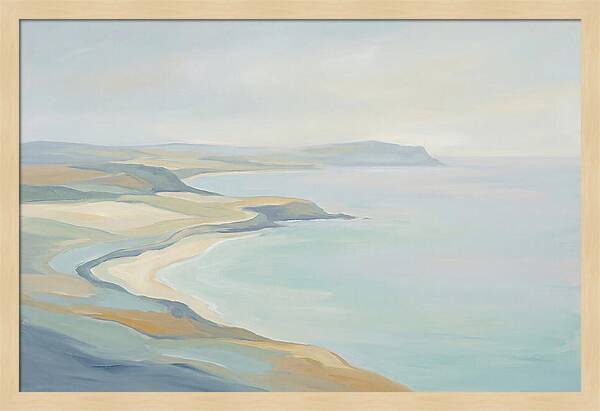 Coastline Curving Toward Distant Headland