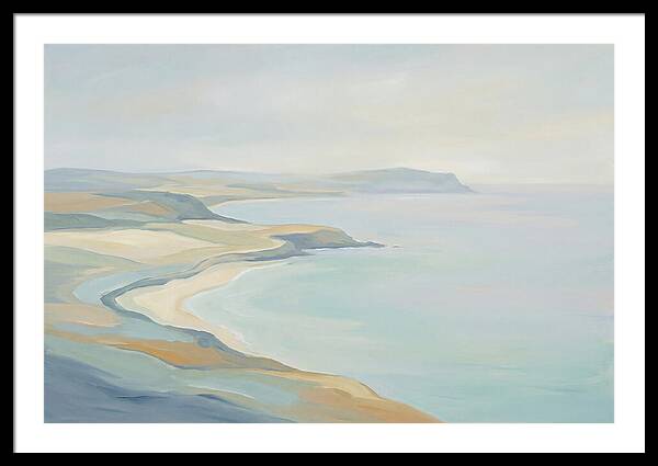 Coastline Curving Toward Distant Headland