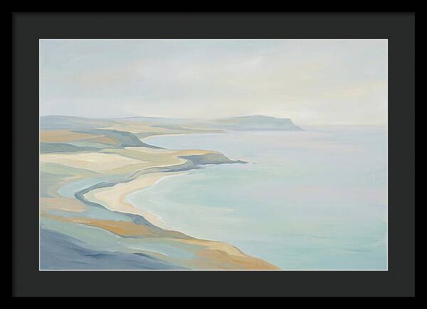 Coastline Curving Toward Distant Headland