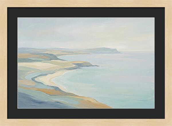 Coastline Curving Toward Distant Headland