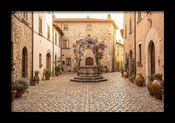 Cobbled Courtyard Serenity