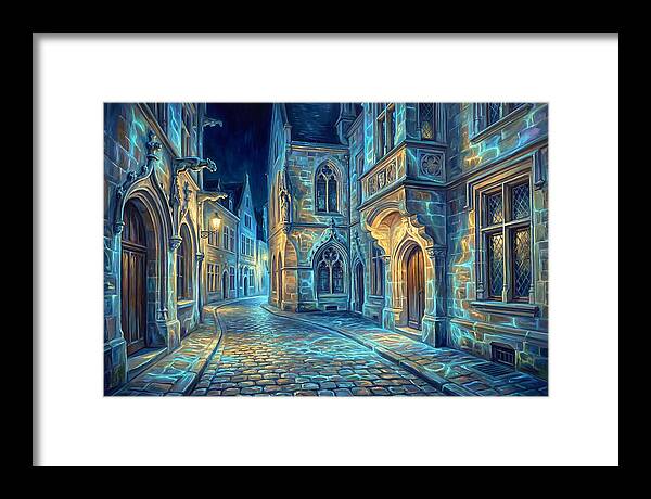 Cobblestone Street Scene