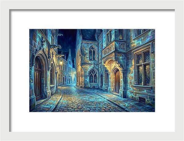 Cobblestone Street Scene