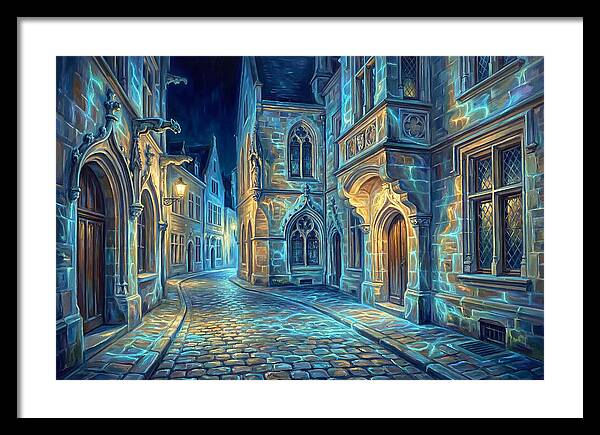 Cobblestone Street Scene