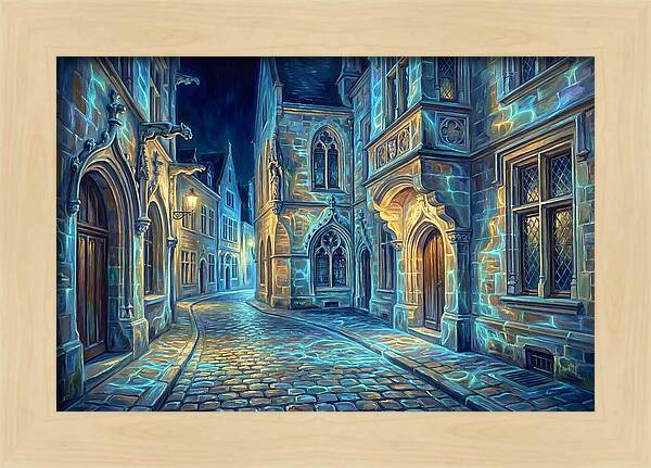 Cobblestone Street Scene