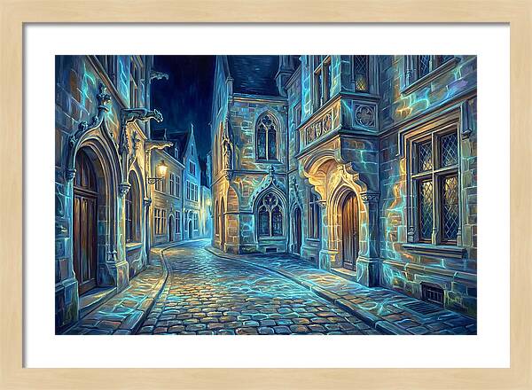 Cobblestone Street Scene