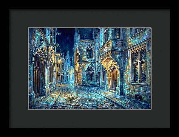 Cobblestone Street Scene