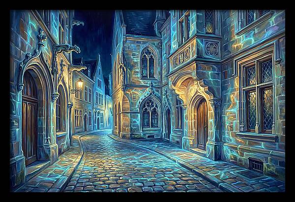 Cobblestone Street Scene
