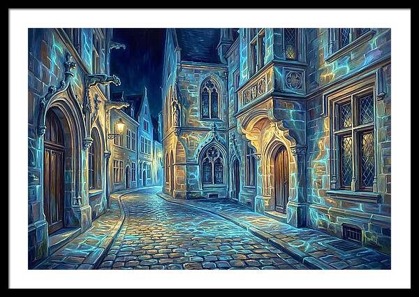 Cobblestone Street Scene