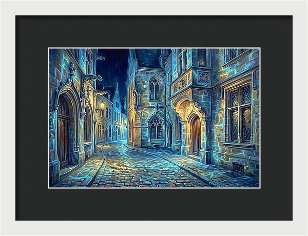 Cobblestone Street Scene