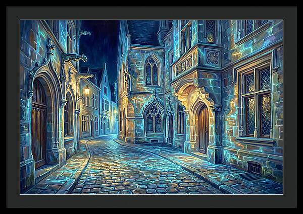 Cobblestone Street Scene
