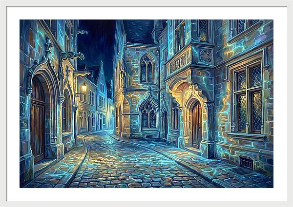 Cobblestone Street Scene