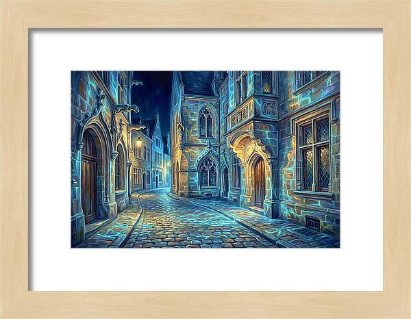 Cobblestone Street Scene
