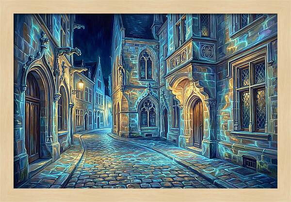 Cobblestone Street Scene