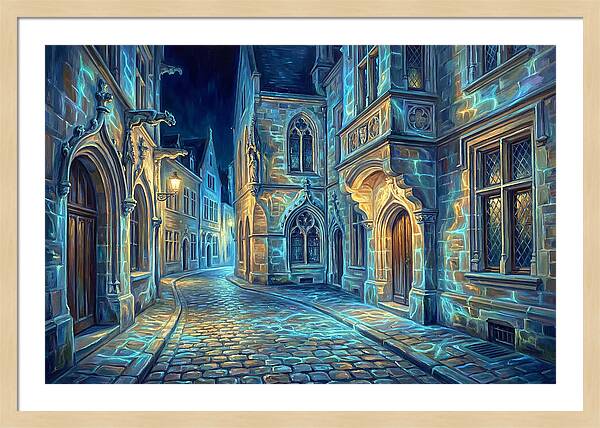 Cobblestone Street Scene