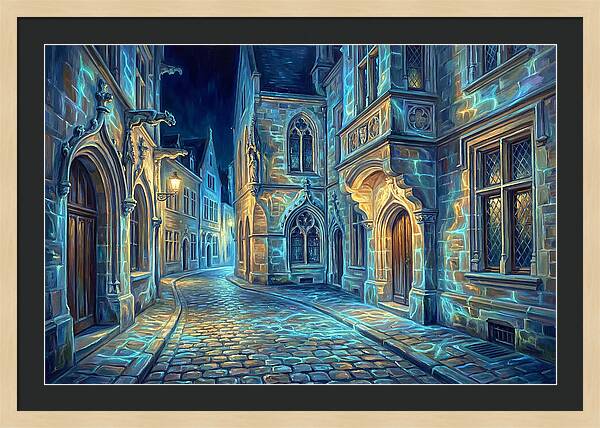 Cobblestone Street Scene